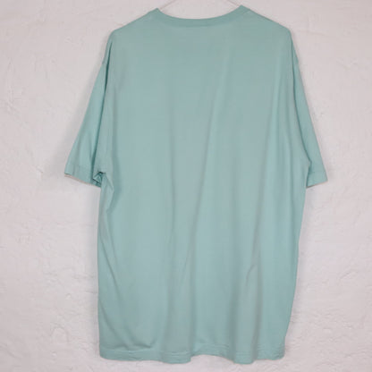 Vintage 80s 90s LACOSTE T-Shirt short sleeve print turquoise 5 L