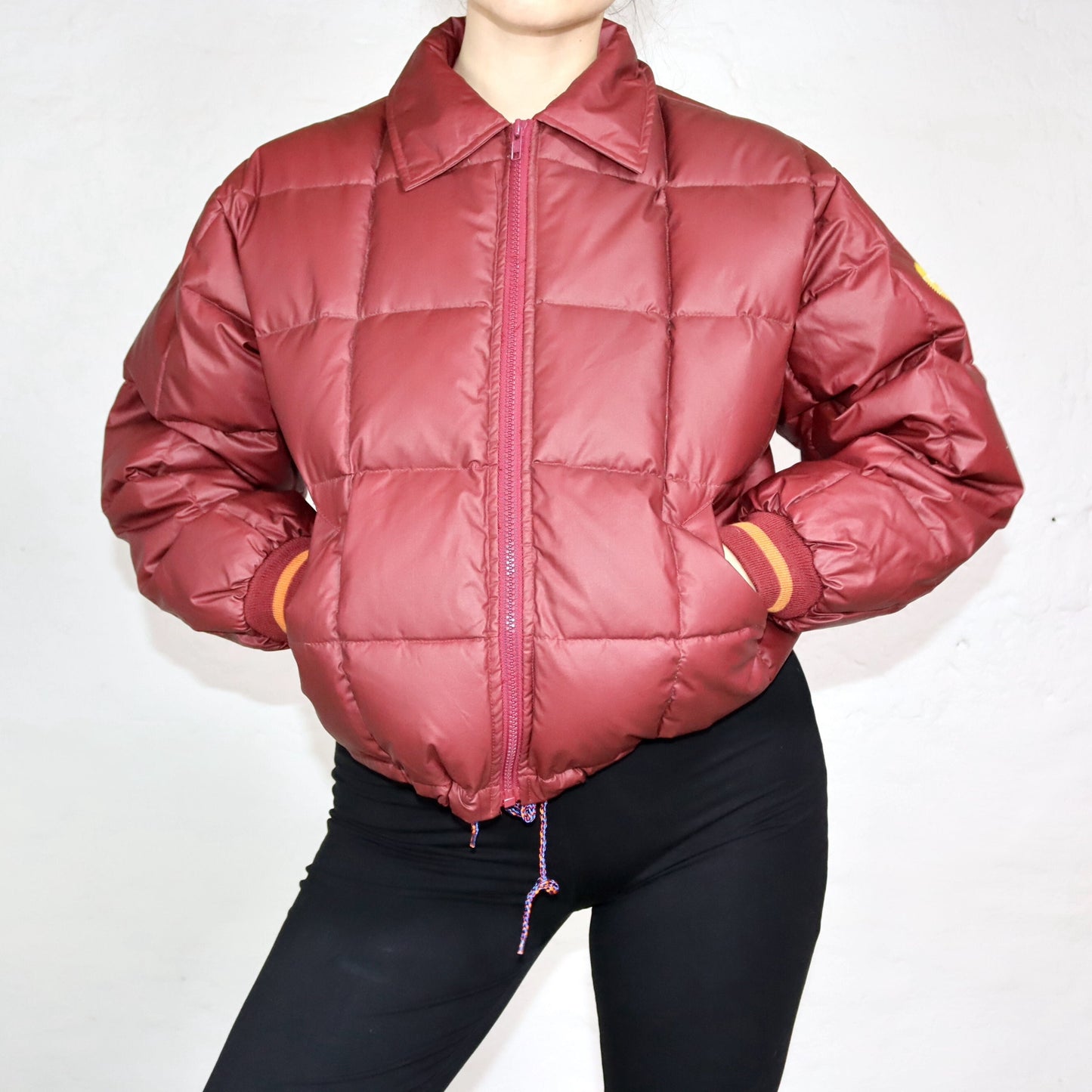 Vintage LEE puffer jacket down red Deadstock S