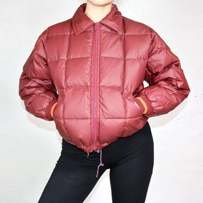 Vintage LEE puffer jacket down red Deadstock S