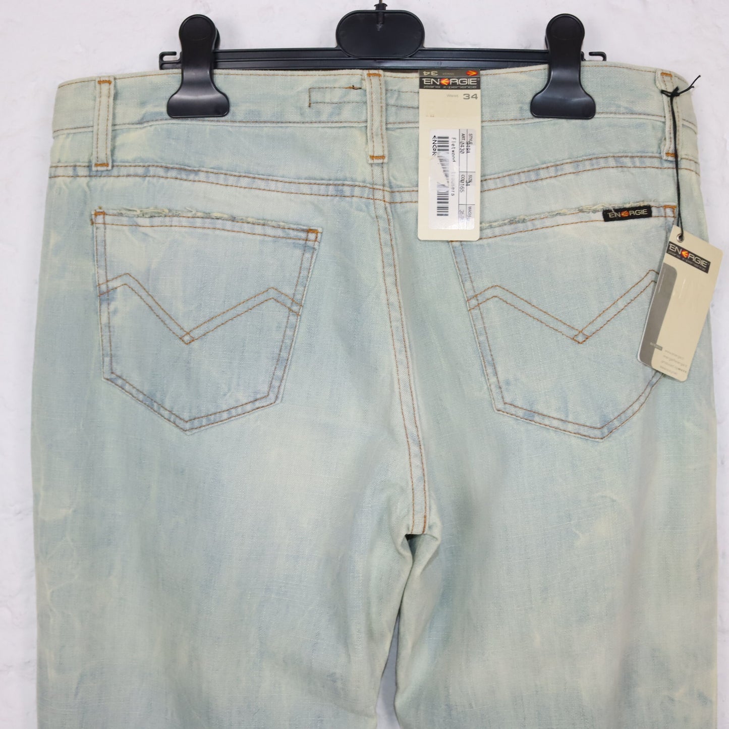 Vintage 90s 00s Y2K ENERGY jeans pants low waist baggy deadstock W34