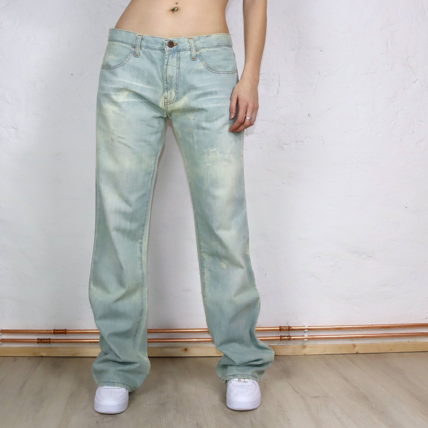 Vintage 90s 00s Y2K ENERGY jeans pants low waist baggy deadstock W34