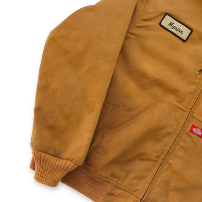 Vintage 90s 00s Y2k DICKIES Workwear Jacket lightly lined with hood beige XL