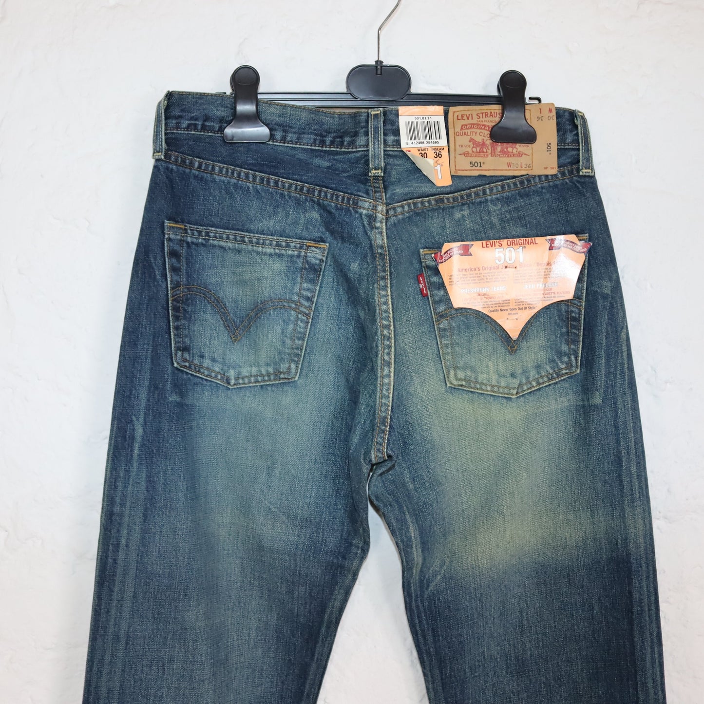 Vintage 80er 90er LEVIS 501 Jeans Hose gerades Bein regular waist Deadstock W30 L36