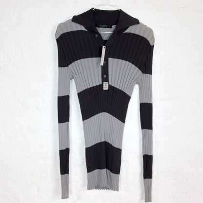 Vintage 90s 00s Y2K CIPO&amp;BAXX longsleeve thin sweater striped deadstock