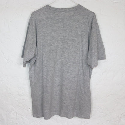 Vintage 80s 90s NIKE Rare T-Shirt short sleeve grey Jim Courier Tennis M