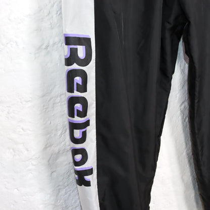 Vintage 80s 90s REEBOK tracksuit bottoms black white M