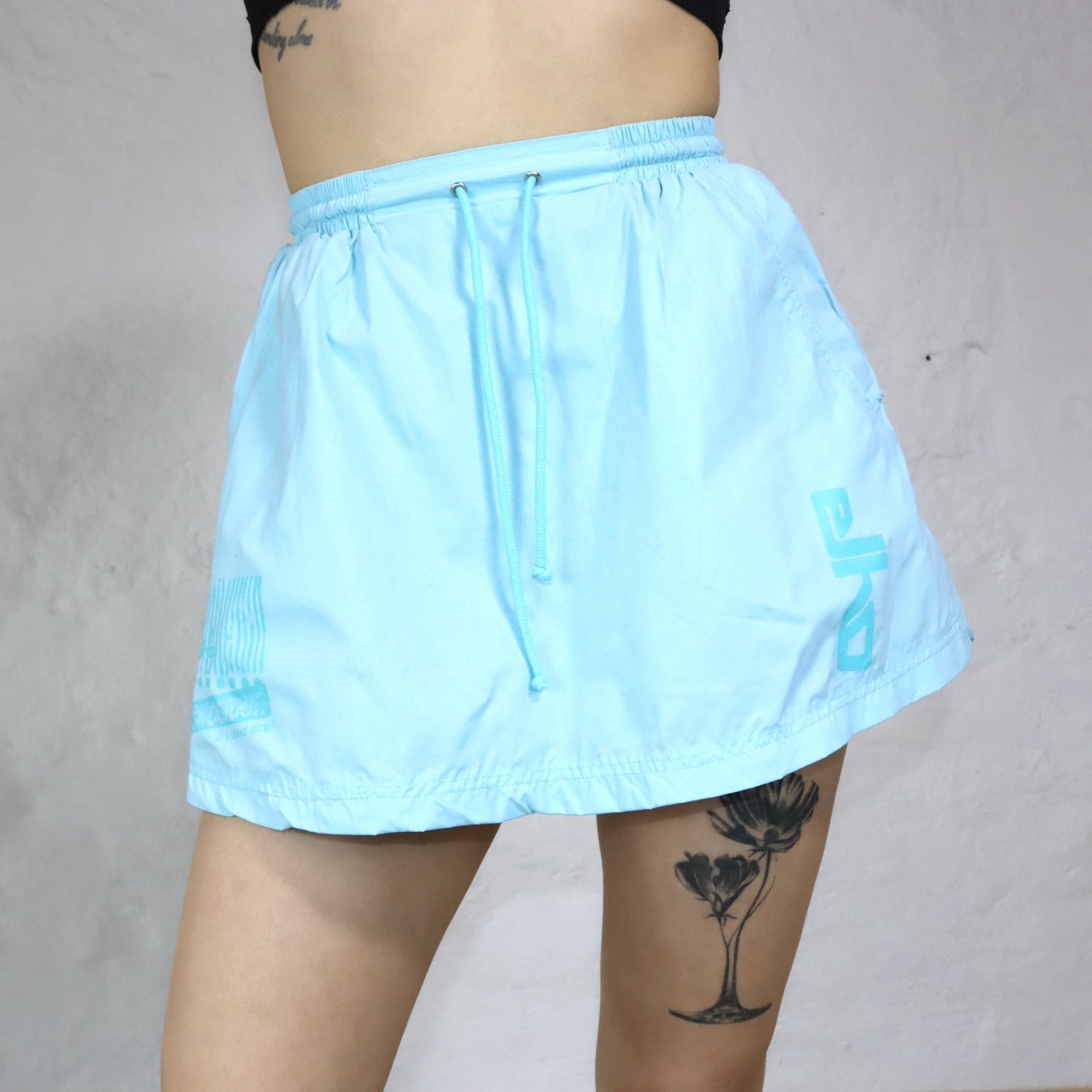 Vintage 80s 90s ELHO tennis skirt mini skirt short light blue S