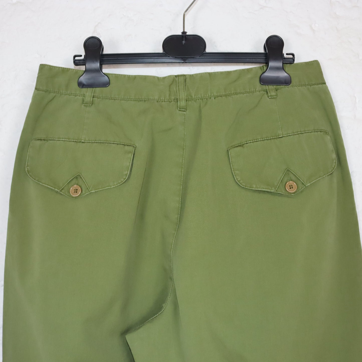 Vintage 80s 90s SOVIET pleated pants baggy wide leg khaki deadstock W34