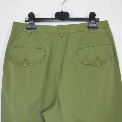 Vintage 80s 90s SOVIET pleated pants baggy wide leg khaki deadstock W34