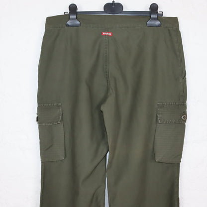 Vintage 90s 00s Y2k KILLAH pants low waist wide leg baggy cargo khaki Deadstock W29