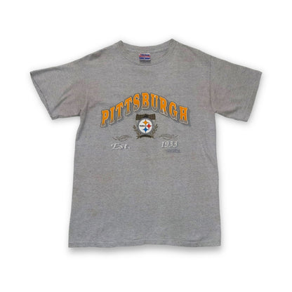 Vintage 80s 90s TRENCH ULTRA Pittsburgh Steelers T-shirt striped gray M