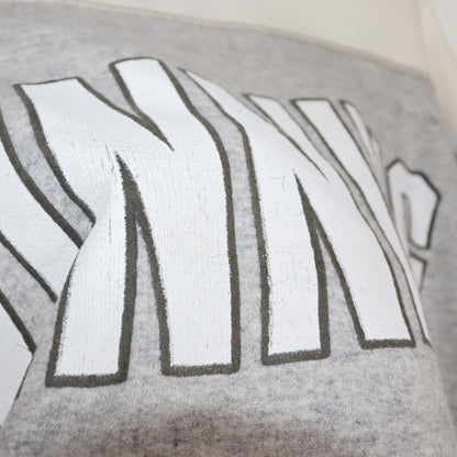 Vintage 80er 90er Sweatshirt Top kurzarm crop bauchfrei weiß grau M/L