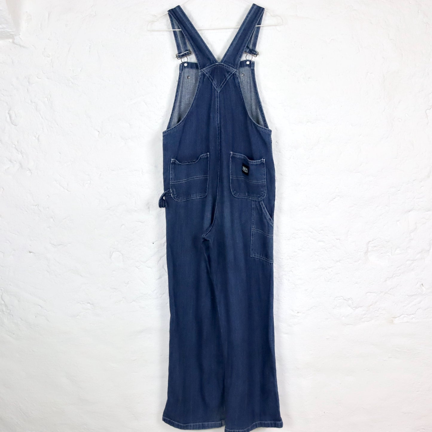 Vintage 80er 90er KEY Latzhose Einteiler Overall dünner Jeansstoff Denim S