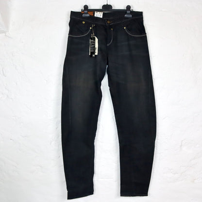 Vintage 90s 00s Y2k LEE Jeans Baggy Wide Leg Pants Dark Blue Deadstock W31 L35