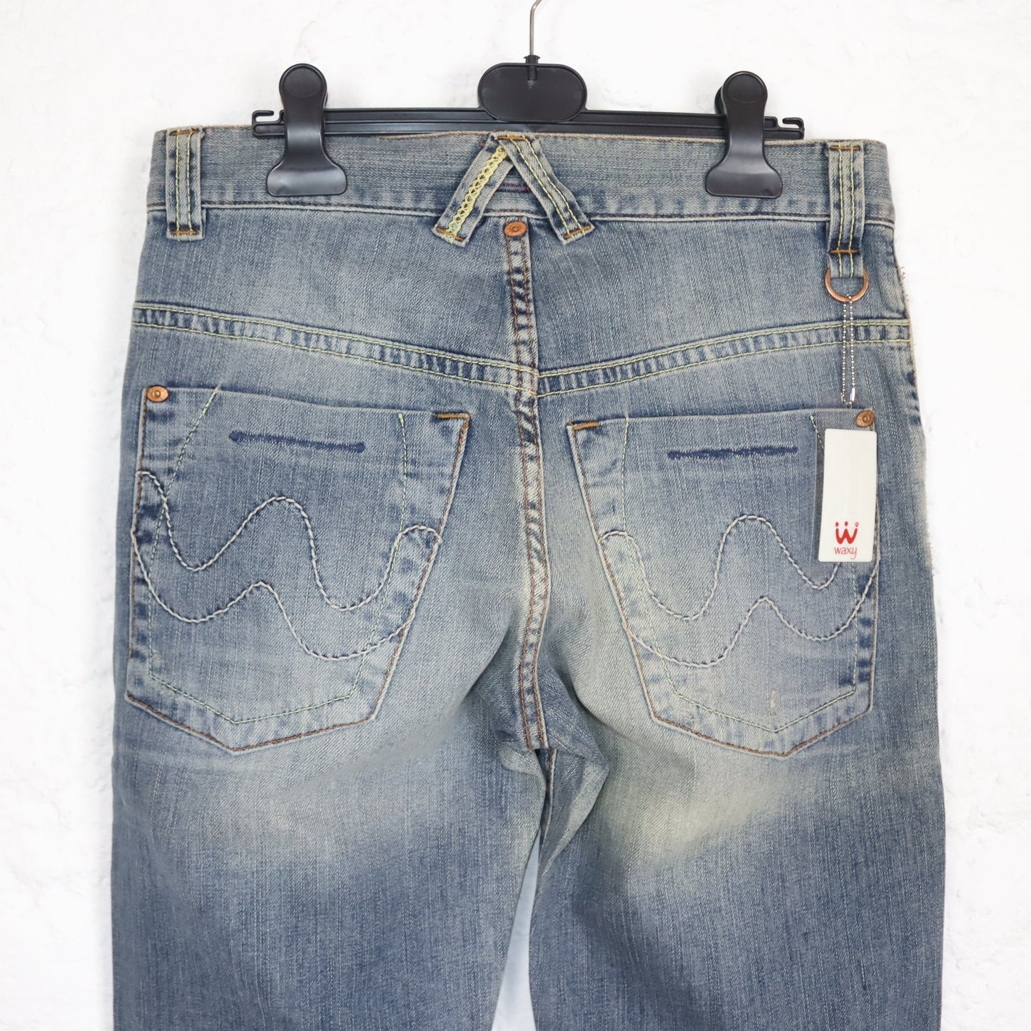 Vintage 90s 00s Y2k WAXY Jeans Pants Baggy Wide Leg Deadstock W28