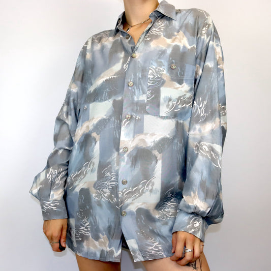 Vintage JUPITER Hemd langarm crazy pattern M