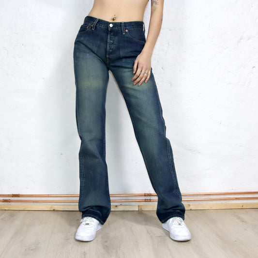 Vintage 80s 90s LEVIS 501 Jeans Pants Straight Leg Regular Waist Deadstock W30 L36