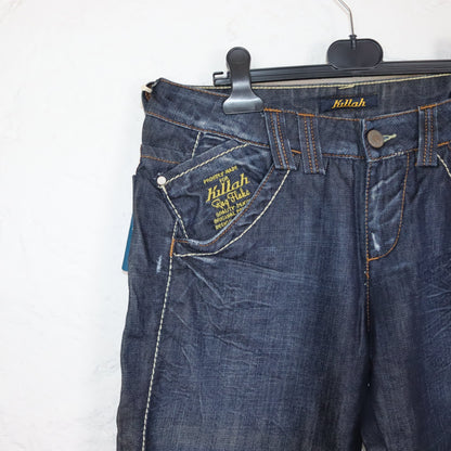 Vintage 90s 00s Y2k KILLAH hipster low waist jeans straight leg Deadstock W29