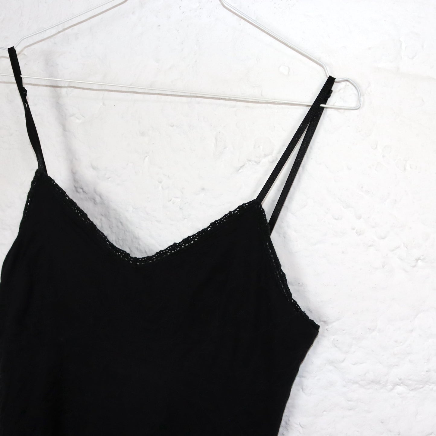 Vintage 90s 00s Y2k XANATA dress black embroidery lace 38
