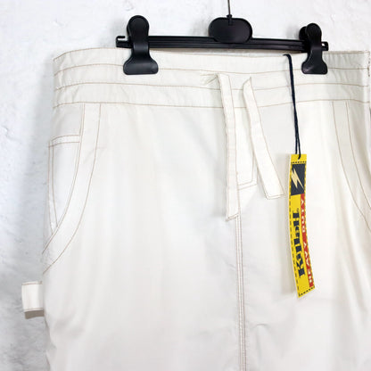 Vintage 90er 00er Y2k KILLAH Maxirock low waist Cargorock weiß Deadstock XL