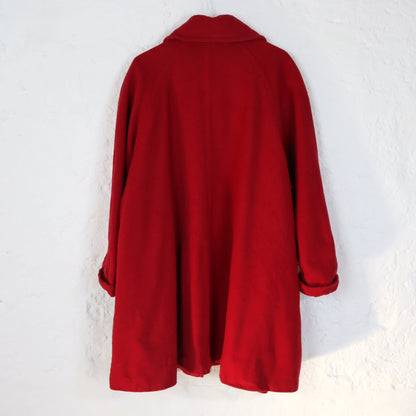 Vintage 80s 90s TIME COLLECTION coat new wool wool coat jacket red 40
