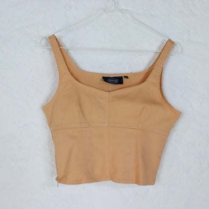 Vintage 80er 90er ARLANGO Top Korsagentop crop bauchfrei Trägertop Apriko 36