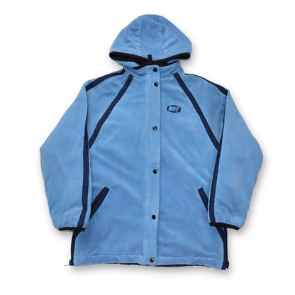 Vintage 80er 90er  NIKE Wendejacke Jacke Fleece hellblau dunkelblau XS/S