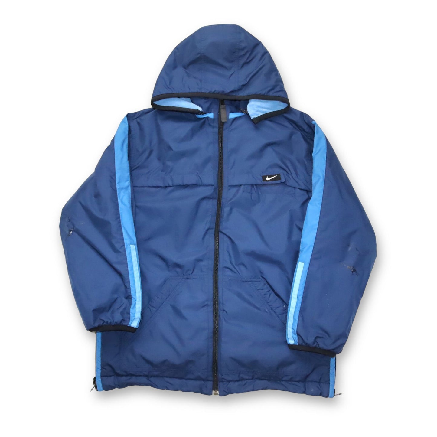 Vintage 80er 90er  NIKE Wendejacke Jacke Fleece hellblau dunkelblau XS/S