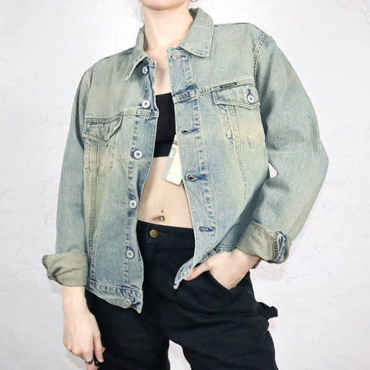 Vintage 80s 90s ENERGIE denim jacket jacket denim deadstock L