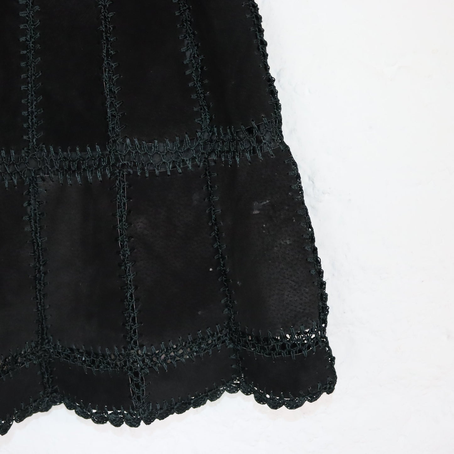 Vintage 80er 90er Lederrock Minirock schwarz highwaist S