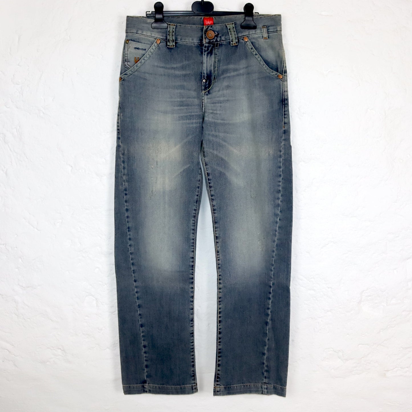 Vintage 90s 00s Y2k WAXY Jeans Pants Baggy Wide Leg Deadstock W28