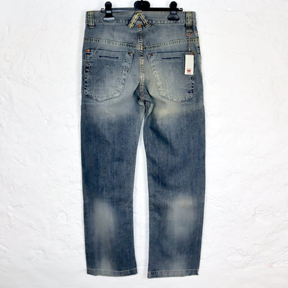Vintage 90s 00s Y2k WAXY Jeans Pants Baggy Wide Leg Deadstock W28