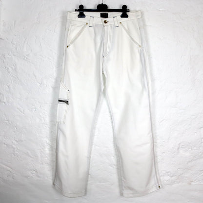 Vintage 90s 00s Y2k ENERGIE Baggy Pants Trousers Wide Leg White Deadstock W32 M