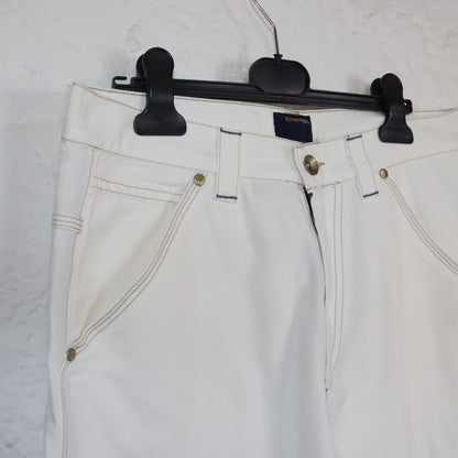 Vintage 90s 00s Y2k ENERGIE Baggy Pants Trousers Wide Leg White Deadstock W32 M