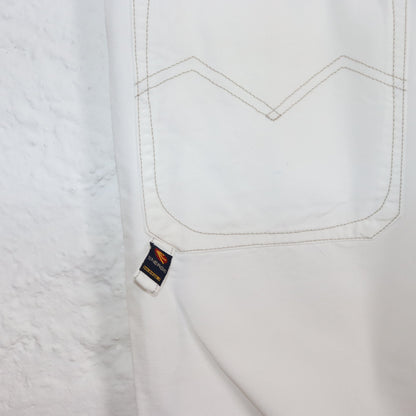 Vintage 90s 00s Y2k ENERGIE Baggy Pants Trousers Wide Leg White Deadstock W32 M