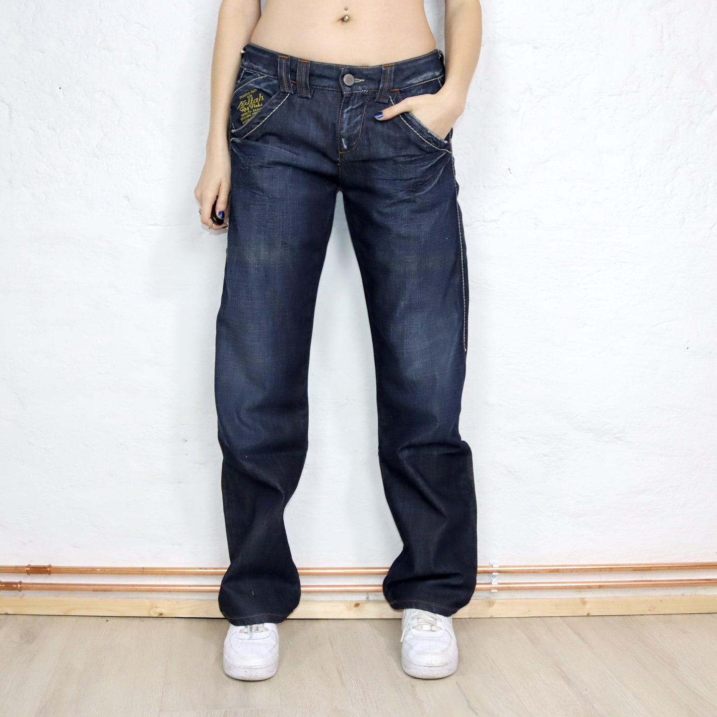 Vintage 90s 00s Y2k KILLAH hipster low waist jeans straight leg Deadstock W29