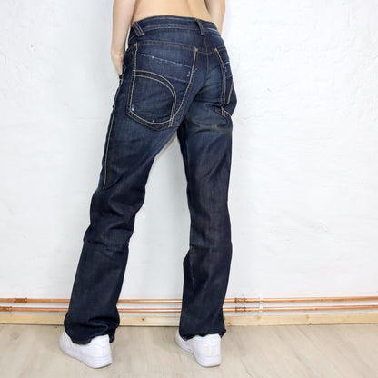 Vintage 90s 00s Y2k KILLAH hipster low waist jeans straight leg Deadstock W29