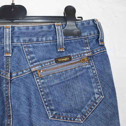 Vintage 80s 90s WRANGLER mini skirt denim skirt zipper W28
