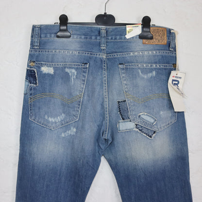 Vintage 90er 00er Y2k RED BRIDGE low waist Jeans gerades Bein Patches W33 L32