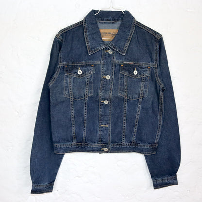 Vintage 90s 00s Y2k CRACKER denim jacket denim short cut Deadstock M