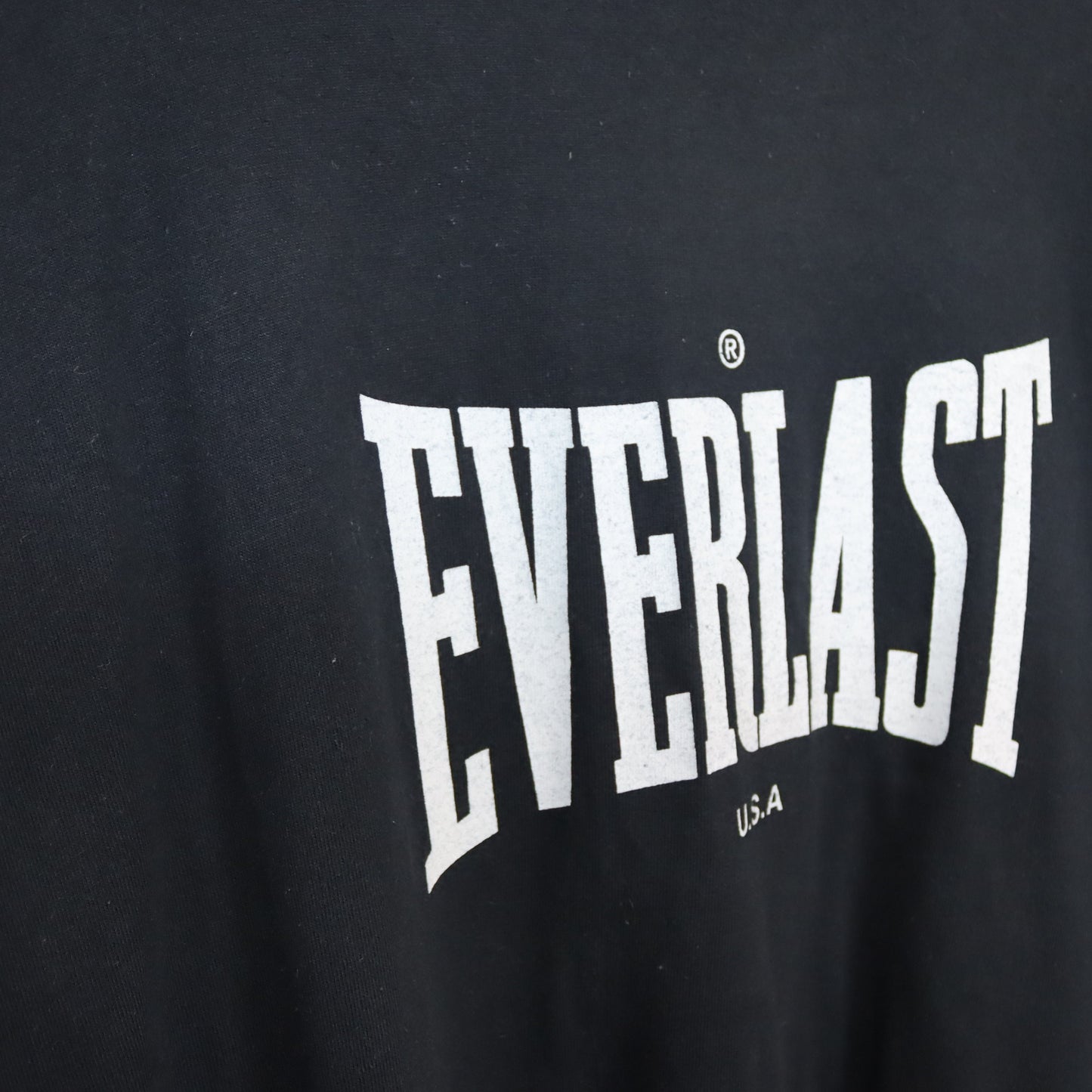 Vintage 80s 90s EVERLAST T-Shirt short sleeve black grey print XL