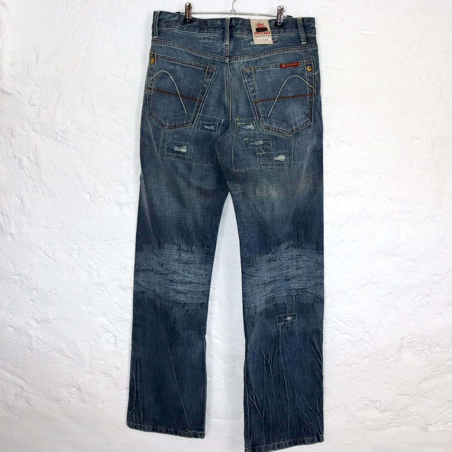 Vintage 90s 00s Y2k CIPO&amp;BAXX Baggy Pants Jeans used look Deadstock W31 L34