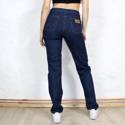 Vintage 80er 90er WRANGLER Jeans gerades Bein blau W31 L34