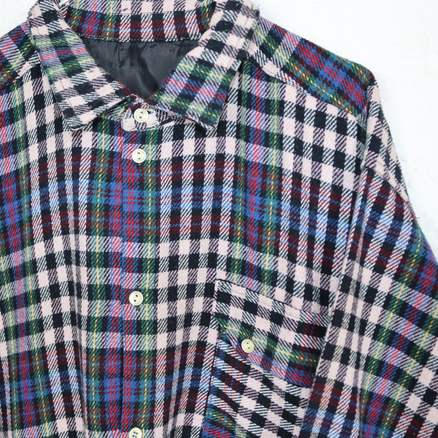 Vintage 80er 90er Flanellhemd Hemd langarm kariert bunt M