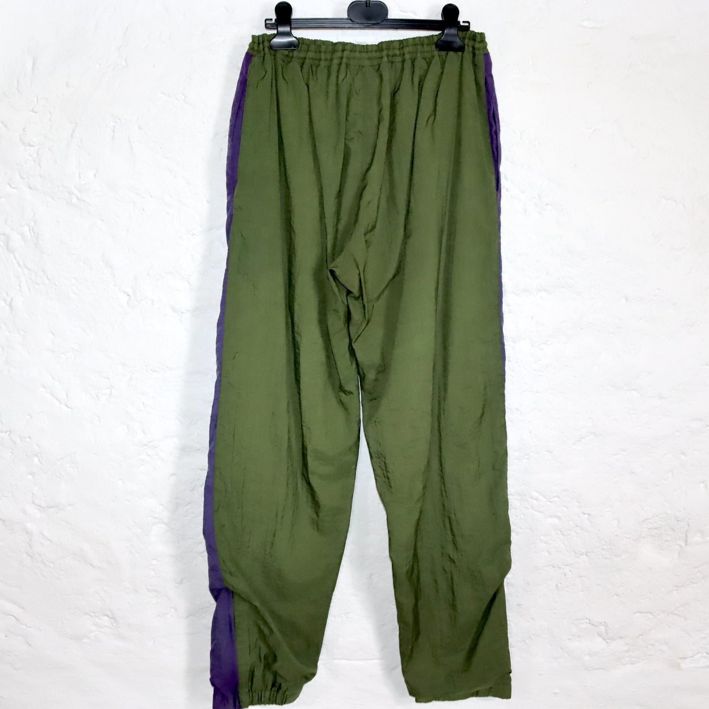 Vintage 80s 90s PROACE tracksuit bottoms shiny purple khaki M