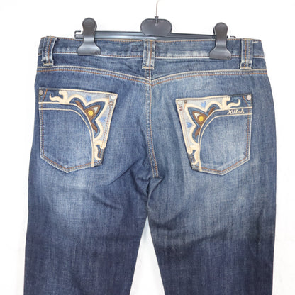 Vintage 90s 00s Y2k KILLAH flared pants hip pants jeans low waist embroidery deadstock W31