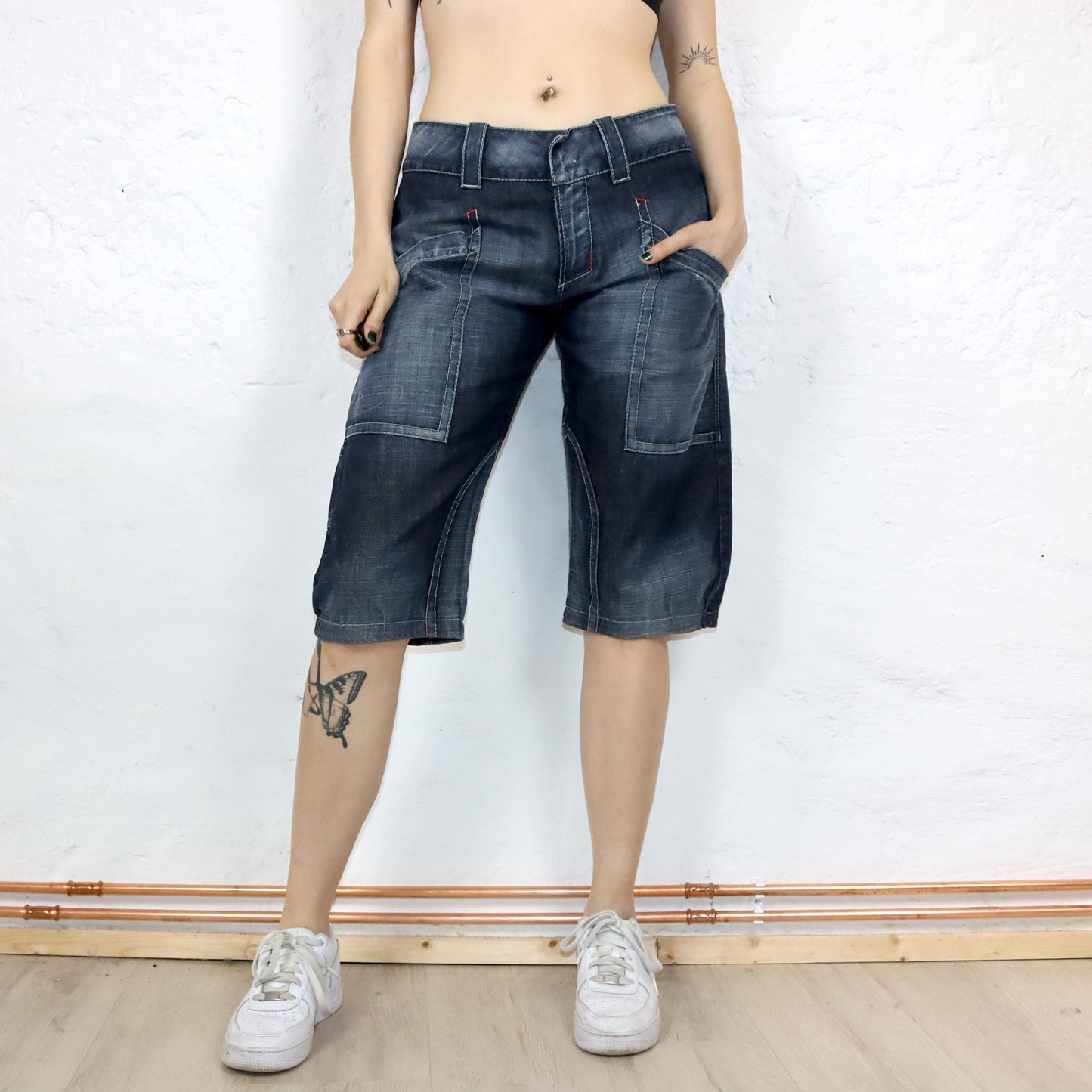 Vintage 90s 00s Y2k MISS SIXTY Capri Pants Jeans Denim Deadstock W28