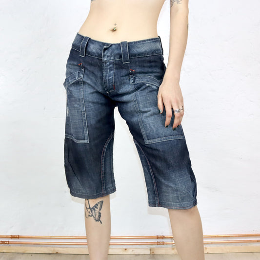 Vintage 90s 00s Y2k MISS SIXTY Capri Pants Jeans Denim Deadstock W28