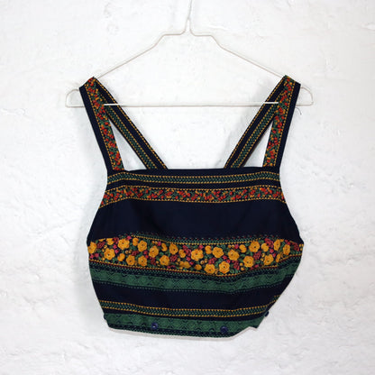Vintage 70er 80er HERZMÄDEL Bekleidung Erfurt DDR Zweiteiler Rock Top Kleid gemustert S