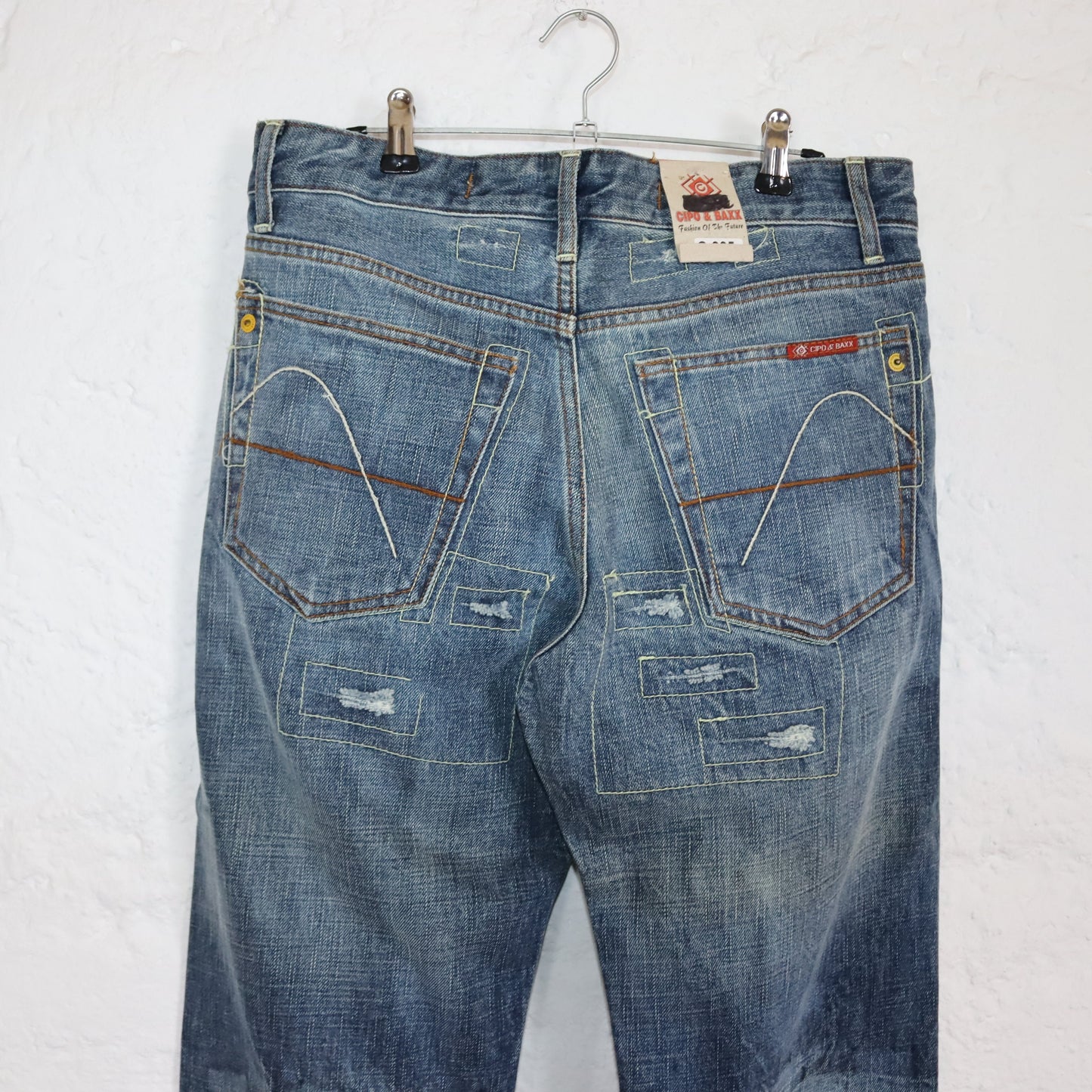 Vintage 90s 00s Y2k CIPO&amp;BAXX Baggy Pants Jeans used look Deadstock W31 L34